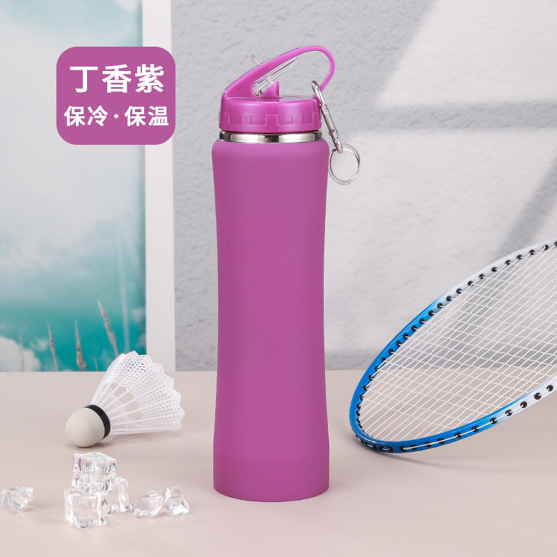 Transfronterizo nueva taza de paja de acero inoxidable portátil al aire libre portátil hervidor portátil taza pequeña cintura taza de vacío de gran capacidad