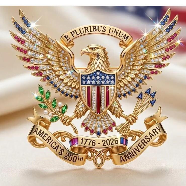 Emblema transfronterizo de Europa y Estados Unidos comercio exterior creativo de venta caliente de doble cabeza águila broche aleación retro accesorios de animales insignia conmemorativa