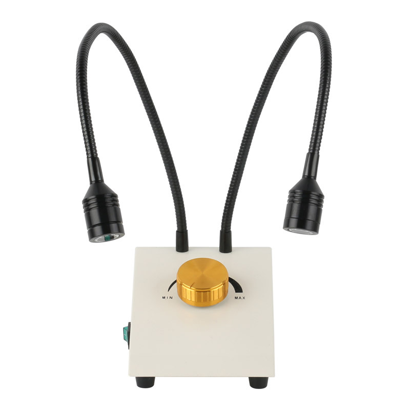 6W 双鹅颈LED显微镜视觉光源  工业相机 维修检测照明LED聚光射灯