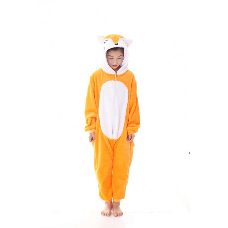 Otoño e Invierno de los niños de dibujos animados animal de una pieza pijamas Arco Iris Tianma franela León lindo manga larga homewear apoyo