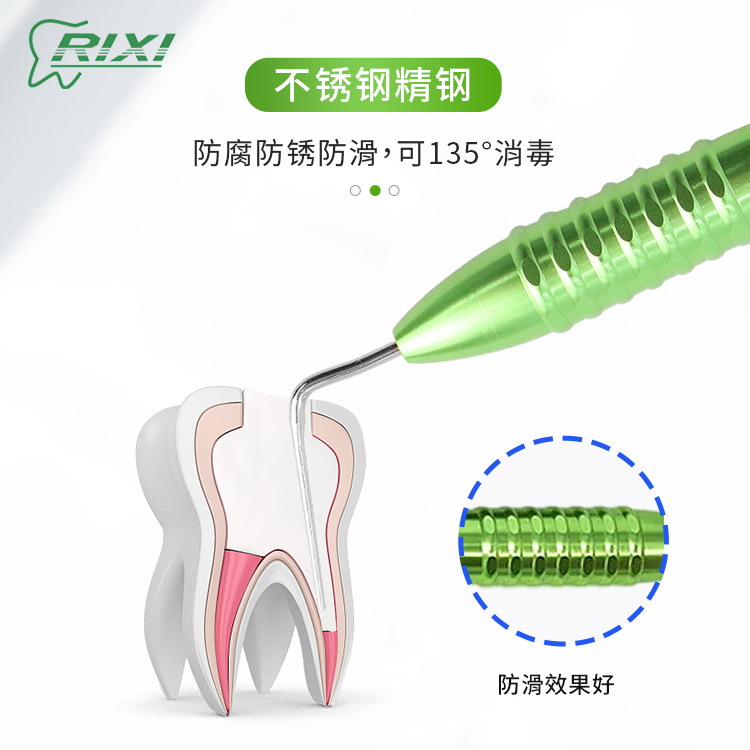 Instrumentos dentales, juego de herramientas de restauración estética de resina oral, moldeador, rellenador, recortador de doble punta, protector de encías