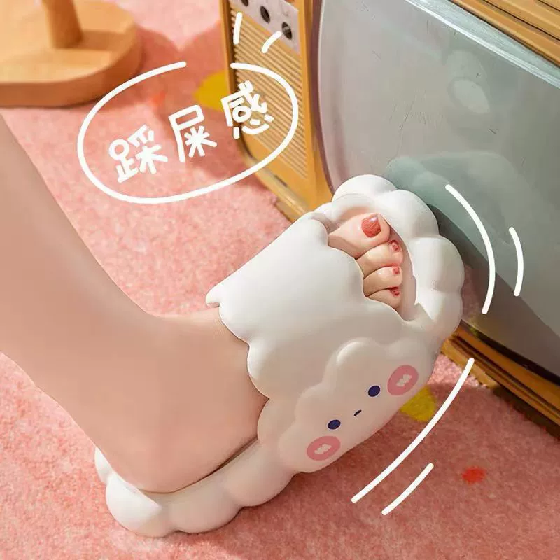 Новые облака наступают на фекалии Летние тапочки женские внутренние и наружные дома нескользящие мягкие подошвы