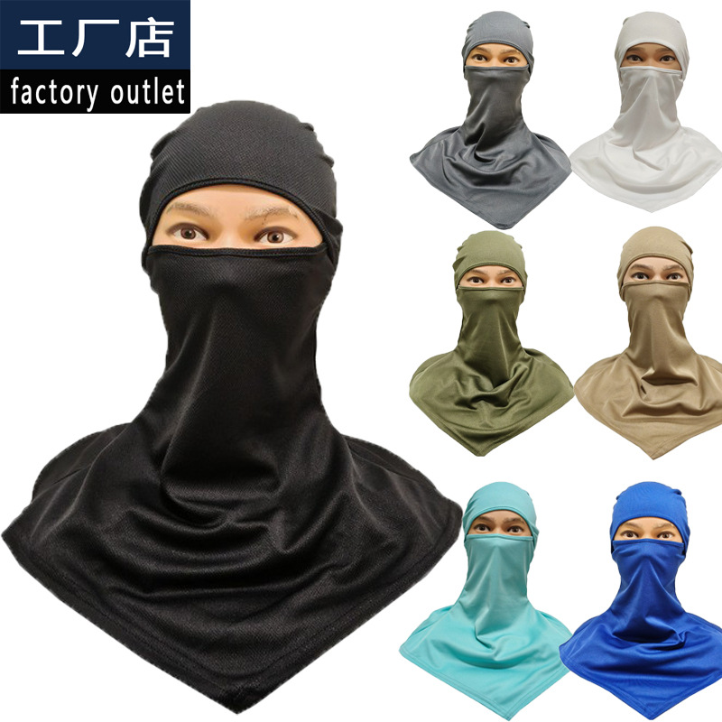 Cross-border fishing hat, outdoor sports cycling headgear, sun-blocking breathable shawl, neck protector, tea-picking hat, full-face windproof cover