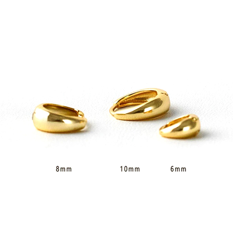 Solid Color Pattern 1 Piece 925 Sterling Silver Solid Color Earrings