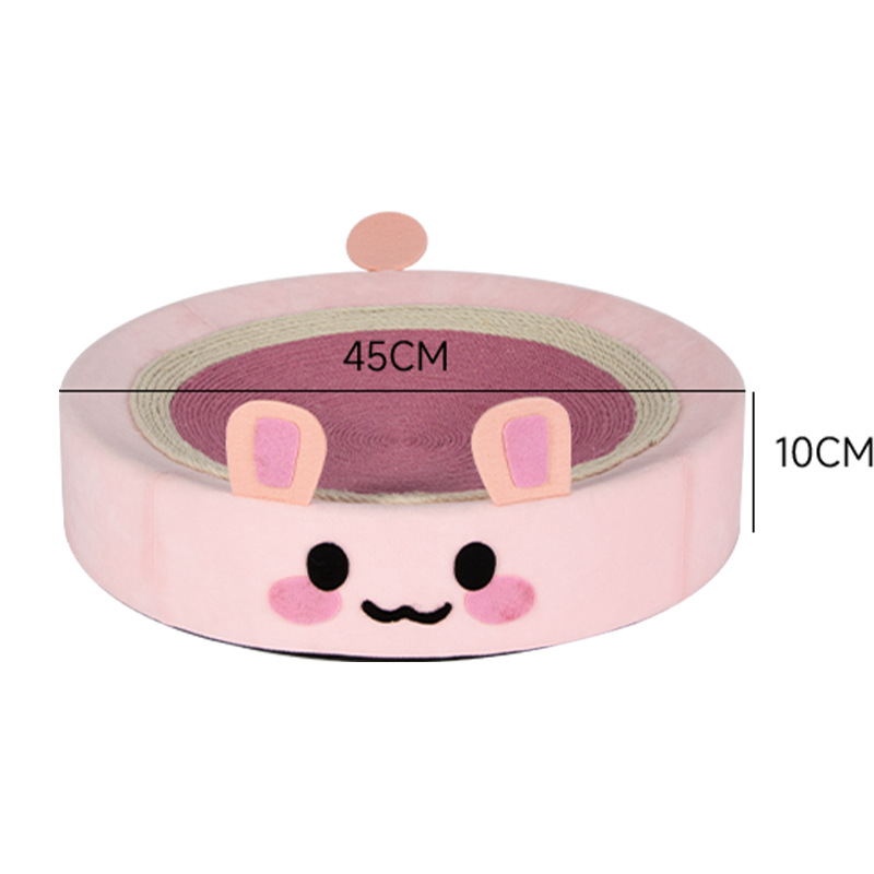 Tablero de agarre de gato redondo grande, garra de afilado de sisal, sin caspa, nido de garra de gato, nido de gato resistente al desgaste y resistente a la captura