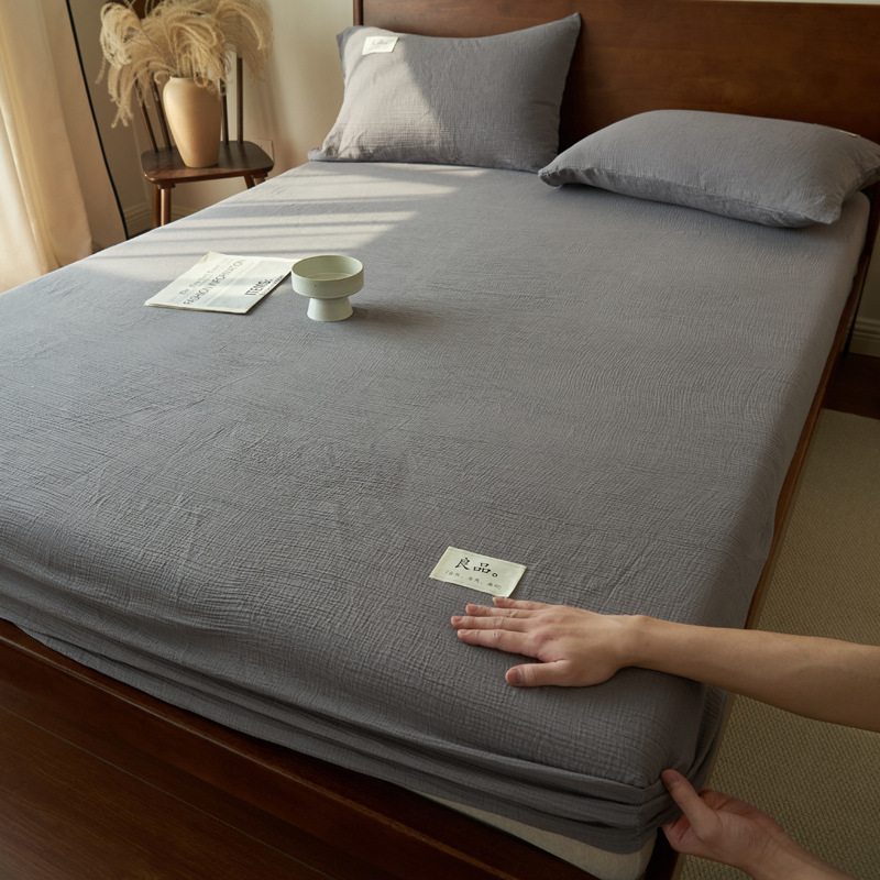 Cama de gaza de doble capa de algodón una sola pieza de 100 algodón puro todo incluido 2025 nuevo colchón protector cubierta sábanas