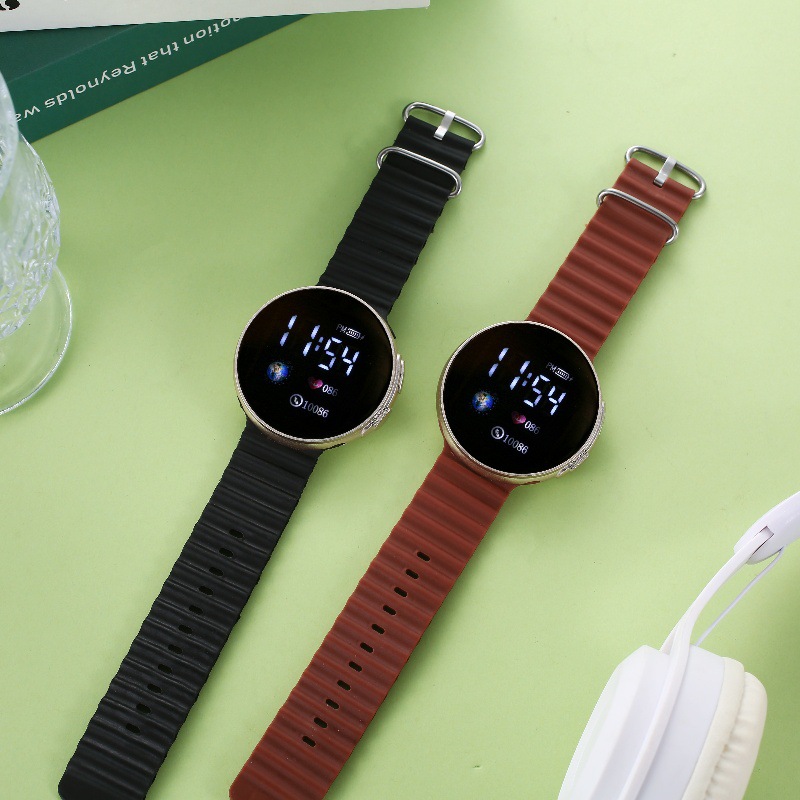 2024 nuevo reloj deportivo de color macarrón de la serie de la tierra de la serie de la tierra de la moda simple venta directa de fábrica al por mayor