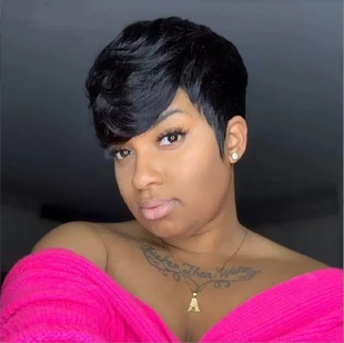 Cross-Border European and American Women's Wigs, Chemical Fiber Headgear, African European and American Hot-Selling Short Hair in Stock, Factory Ready Stock Wholesale
