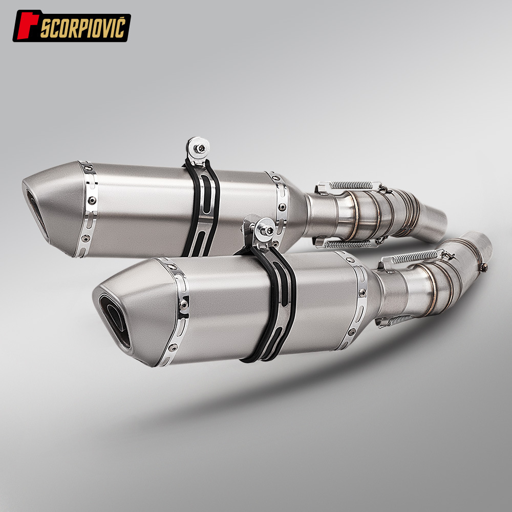 Suitable for motorcycle Z1000 dual outlet mid-section and tail-section exhaust pipe set, non-destructive direct fit for 2010-2022 models