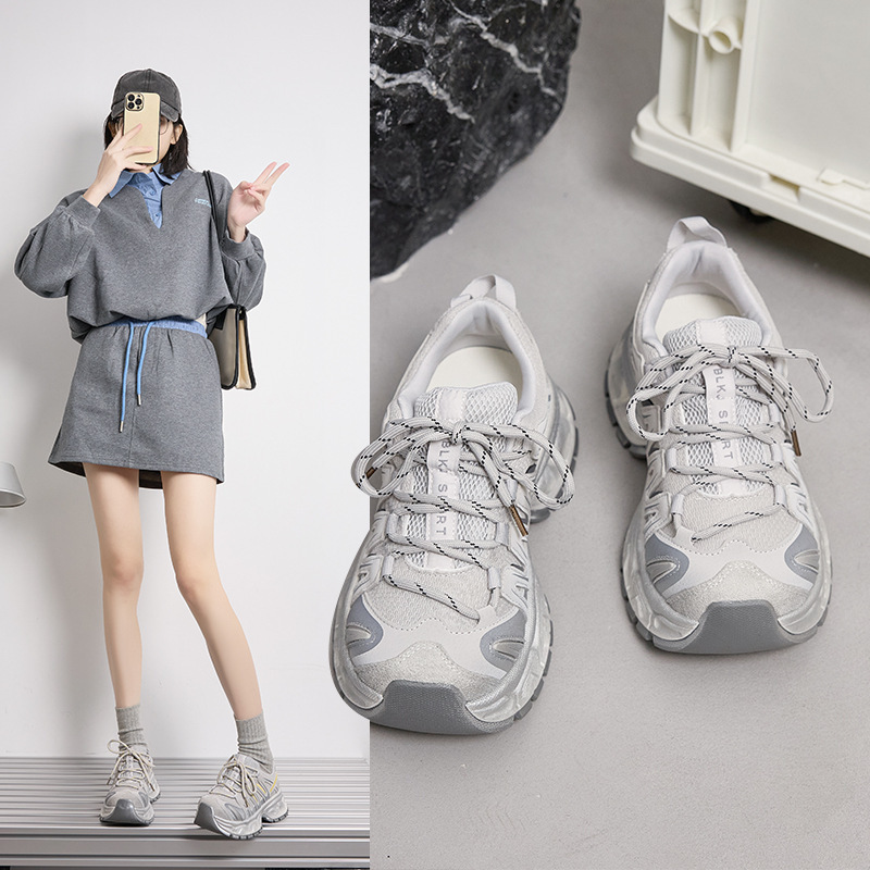 Thick-Soled Dad Shoes for Women, 2026 Spring New Fashion Versatile Running Shoes, Height-Increasing Trendy Popular Sports Casual Shoes Thick-Soled Dad Shoes for Women, 2026 Spring New Fashion Versatile Running Shoes, Height-Increasing Trendy Popular Sports Casual Shoes