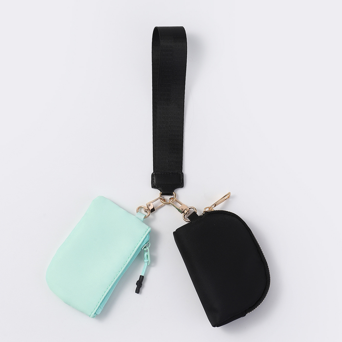 Bolso de muñeca transfronterizo LULU con el mismo estilo Mini bolso de color de moda portátil Estuche para llaves de almacenamiento impermeable de nailon