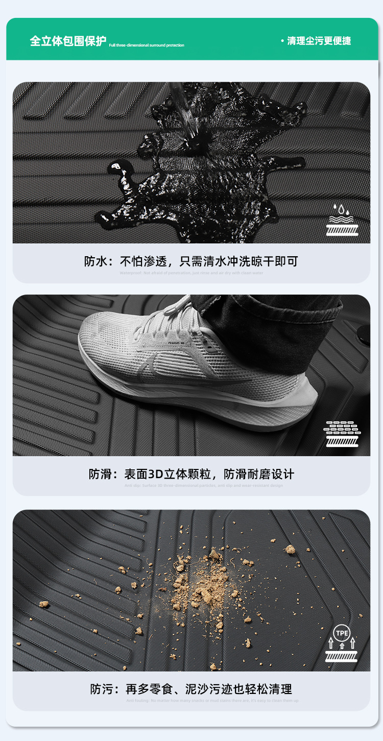 Suitable for 26 models of Xpeng L03 car floor mats, custom-made TPE floor mats, trunk mat, and seat back cushion