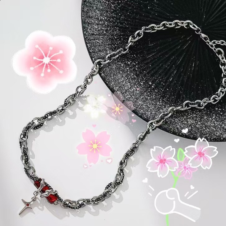 Collier pour homme en acier titane, inaltérable, accessoire simple et polyvalent, chaîne de pull, nouvelle tendance, unique et populaire_voghion.com