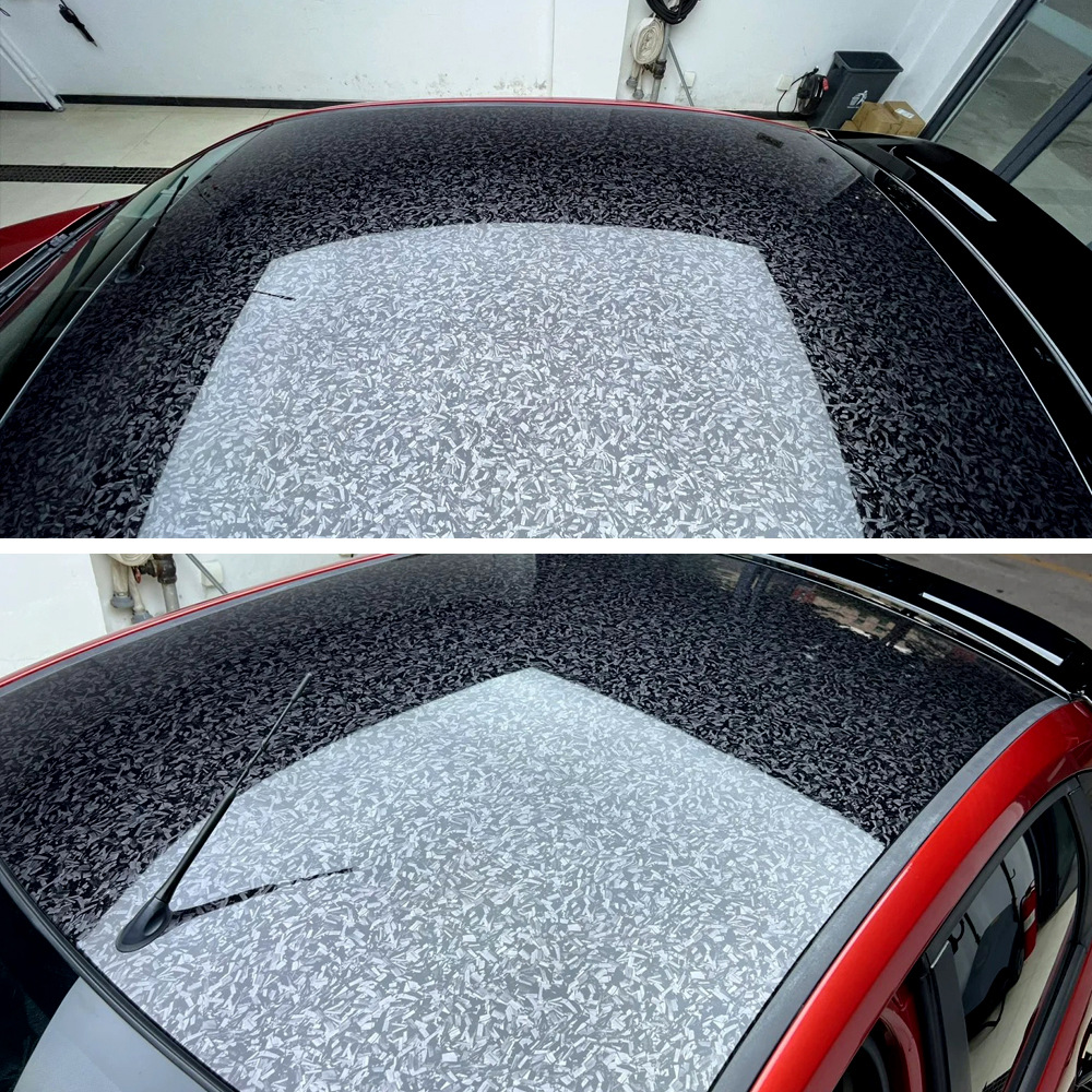 Pet Forged Carbon Fiber Car Wrap Film, Color Changing Film, Glossy and Matte Interior, Rearview Mirror, Motorcycle Trunk Sticker
