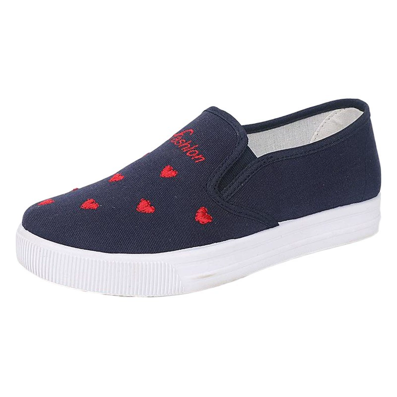 [Розничная торговля] Тканевая обувь Женская обувь без шнуровки Студенческая женская обувь Повседневные кроссовки Парусиновая джинсовая обувь