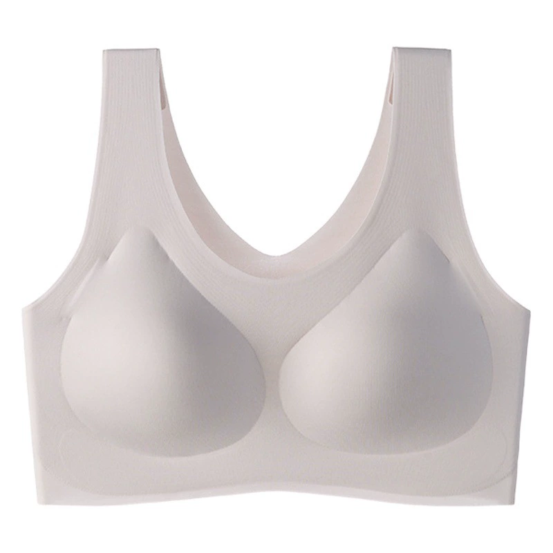 Тонкое бесшовное нижнее белье с фиксированной чашкой, не пригодный для машинной стирки, Женский U-образный бюстгальтер без размера, удобный дышащий бюстгальтер-жилет
