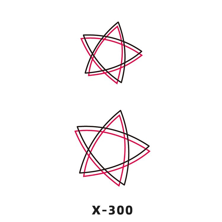 Arco de flor pequeña pegatinas de tatuaje fresco 3D dibujos animados transfronterizo Henna rosa impermeable texto en inglés pegatinas de tatuaje