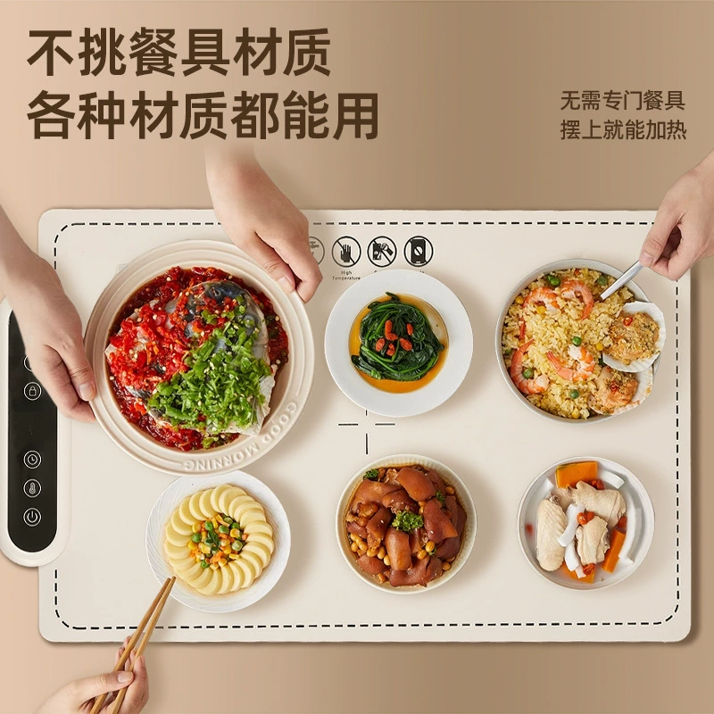 Производитель оптовая продажа силиконовая согревающая разделочная доска для подогрева еды гибкий согревающий коврик многофункциональный графеновый изоляционный коврик для горячей посуды