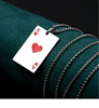 Trend accessory suitable for men and women, fashionable necklace stainless steel, card game, pendant, European style