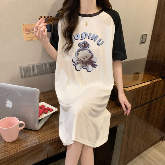 Japón inns perrito pijama de algodón para mujeres de verano de manga corta lindo pijama de dibujos animados ropa de verano se puede usar