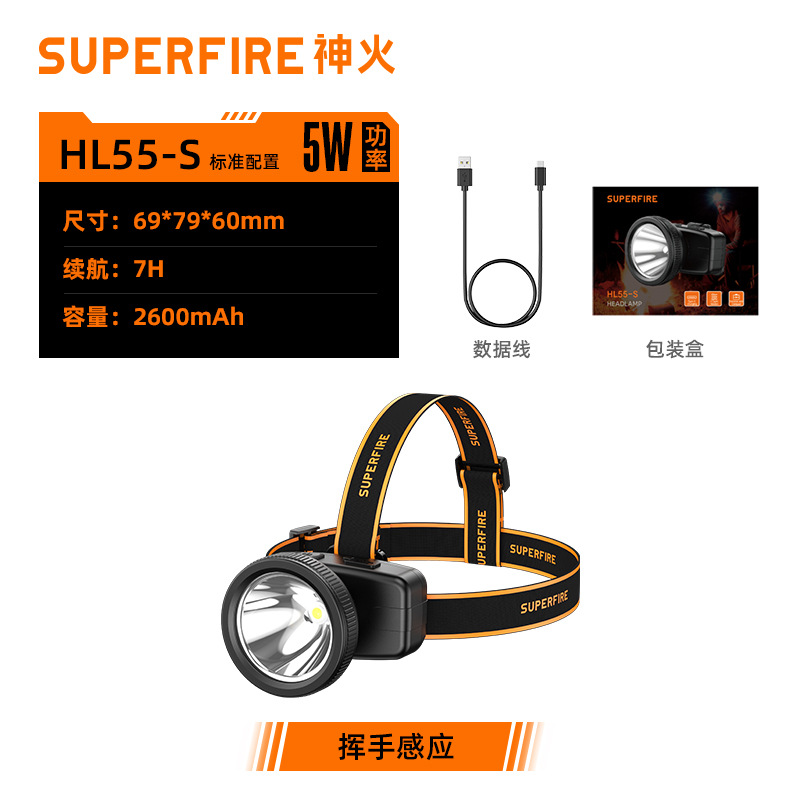 Shenhuo faro fuerte luz de largo alcance casco montado en la cabeza lámpara de minero LED recargable Faro de emergencia al aire libre al por mayor