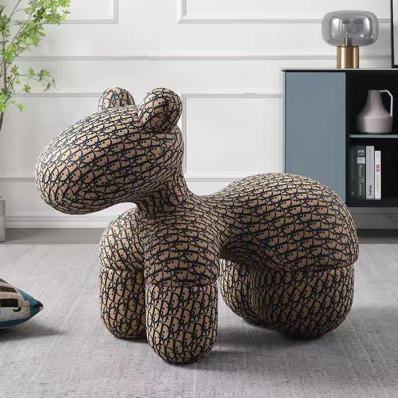 Pony Chair Cute Chair Living Room Animal Stool Personalized Children's Stool Cartoon Modeling Integrated Cyber Popular Pony Stool