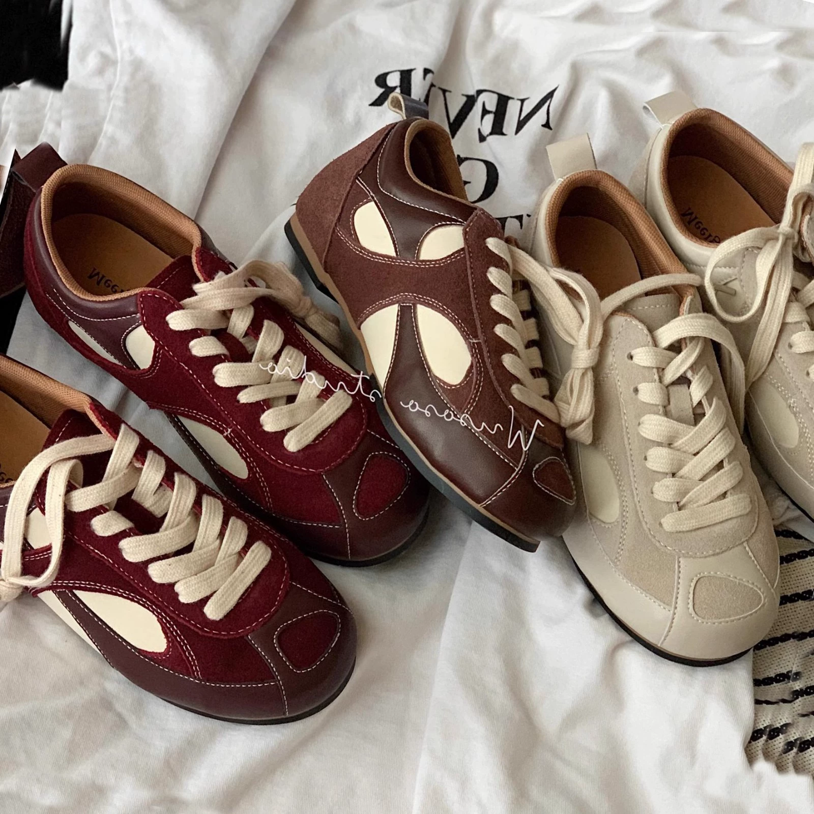 Модные женские кроссовки 2025 года, новые ретро-кроссовки Melard, круглый носок, повседневная спортивная обувь