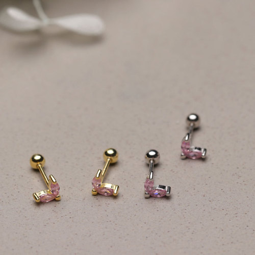 Drya S925 Pure Silver Little Tree Seed Earrings Screw Back Earrings Petite Luxurious Style Earrings Sleep Without Removing Accessory For Women