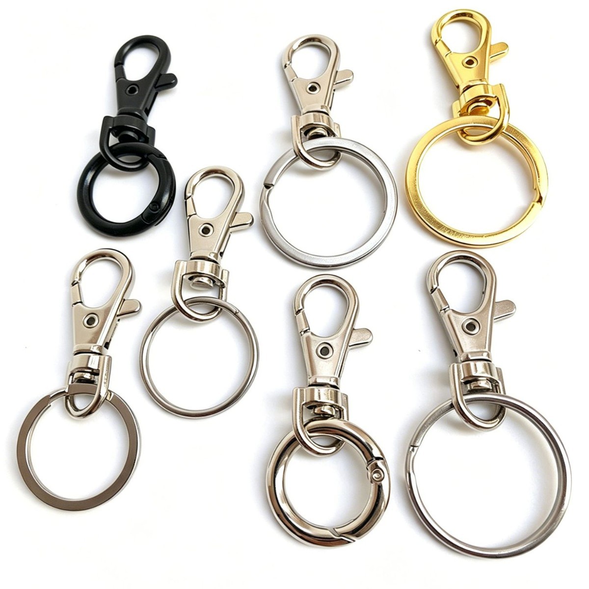 Fish Mouth Keychain Accessories Creative Zinc Alloy Swivel Hook Buckle Dog Clip + Key Ring + Chain Hardware Accessories