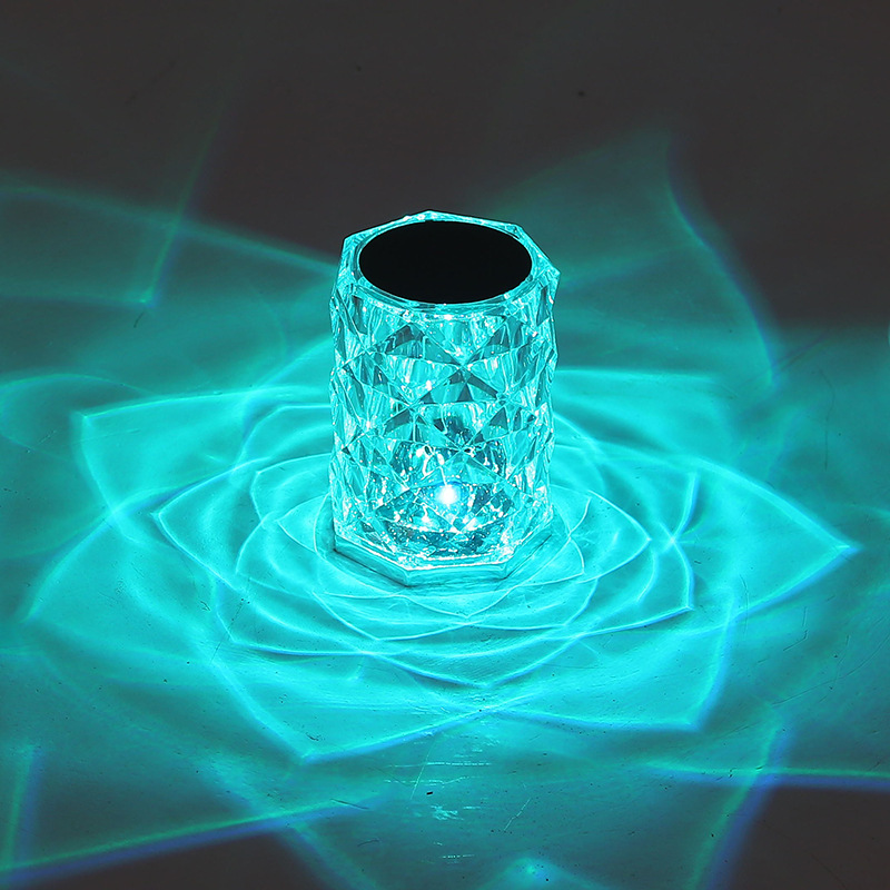 Influencer-style photo atmosphere lamp, romantic rose crystal table lamp, decorative night light, LED bedside lamp for bedrooms