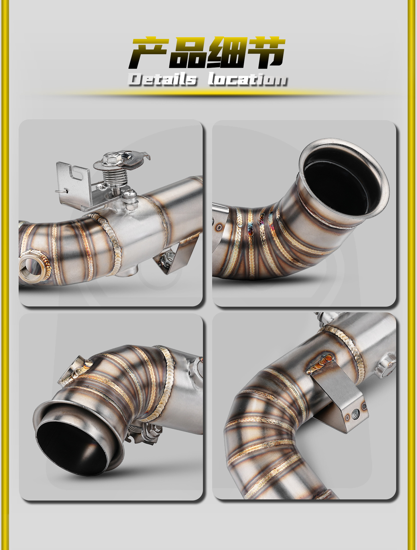 Ktm790/890 Motorcycle Modified Exhaust Pipe with Valve, Stainless Steel Mid-Section, Direct Connection Without Modification
