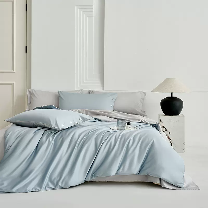 厂家直销100支全棉绣花四件套简约色床上用品四件套四季可用批发