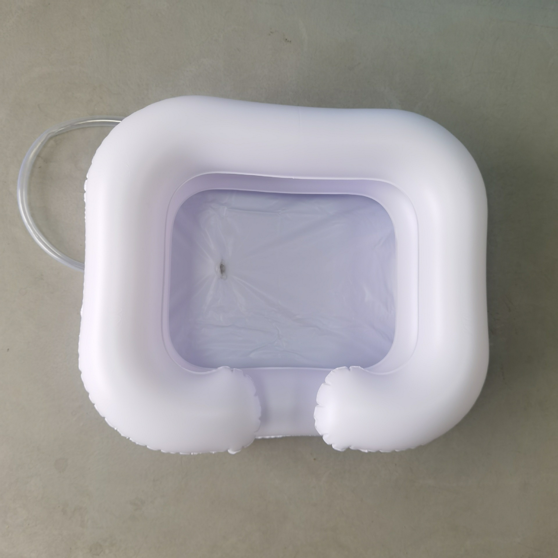 Lavabo inflable para pacientes ancianos postrados en cama, dispositivo portátil para lavar el cabello en casa, lavabo inflable plegable.