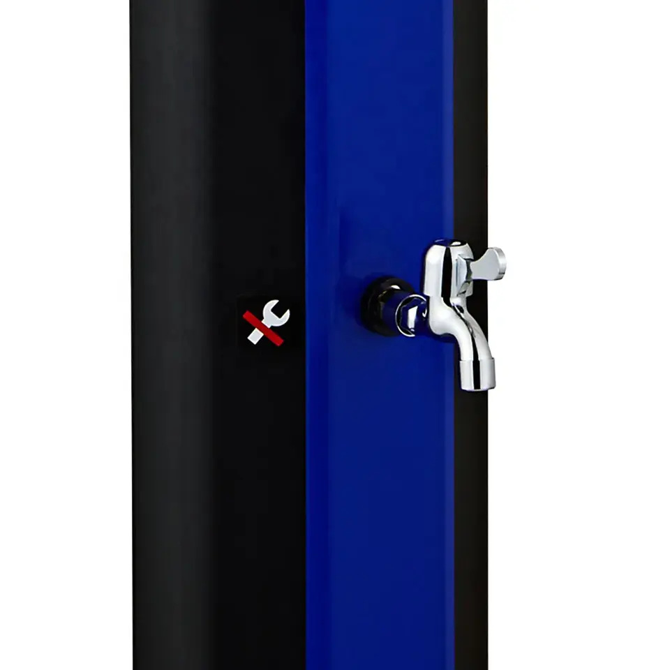 35L anti-UV plata soporte de ducha solar con válvula de interruptor flor de la piscina