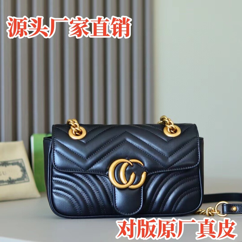 high quality G Home marmont Mamun Bag Shoulder Crossbody Love Chain Bag Genuine Leather Top Layer Cowhide Women's Bag high quality G Home marmont Mamun Bag Shoulder Crossbody Love Chain Bag Genuine Leather Top Layer Cowhide Women's Bag