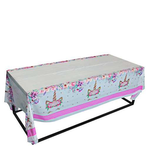 Collection of hundreds of party tablecloths Birthday party disposable pe rectangular picnic birthday plastic tablecloth decoration