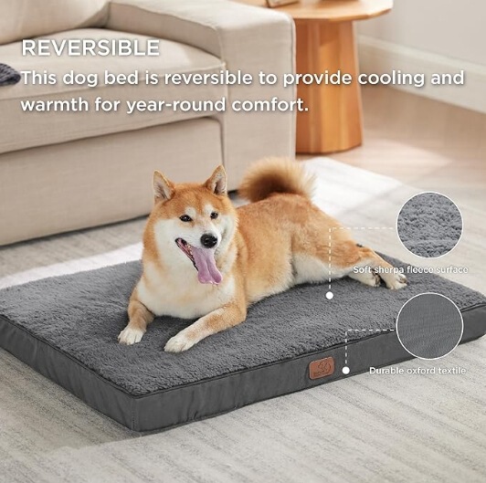 Cross-border Amazon New Large Dog Bed Pet Mat Orthopedic Waterproof Puppy Bed with Removable Washable Cover
