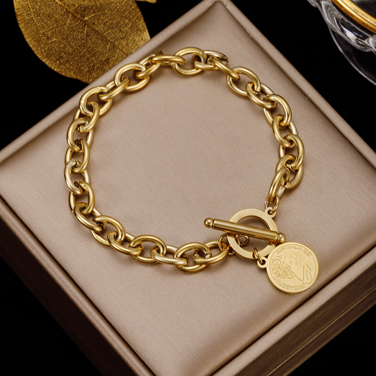 1 Piece Quantity Simple Style Geometric Stainless Steel Plating Inlay Artificial Pearls Bracelets