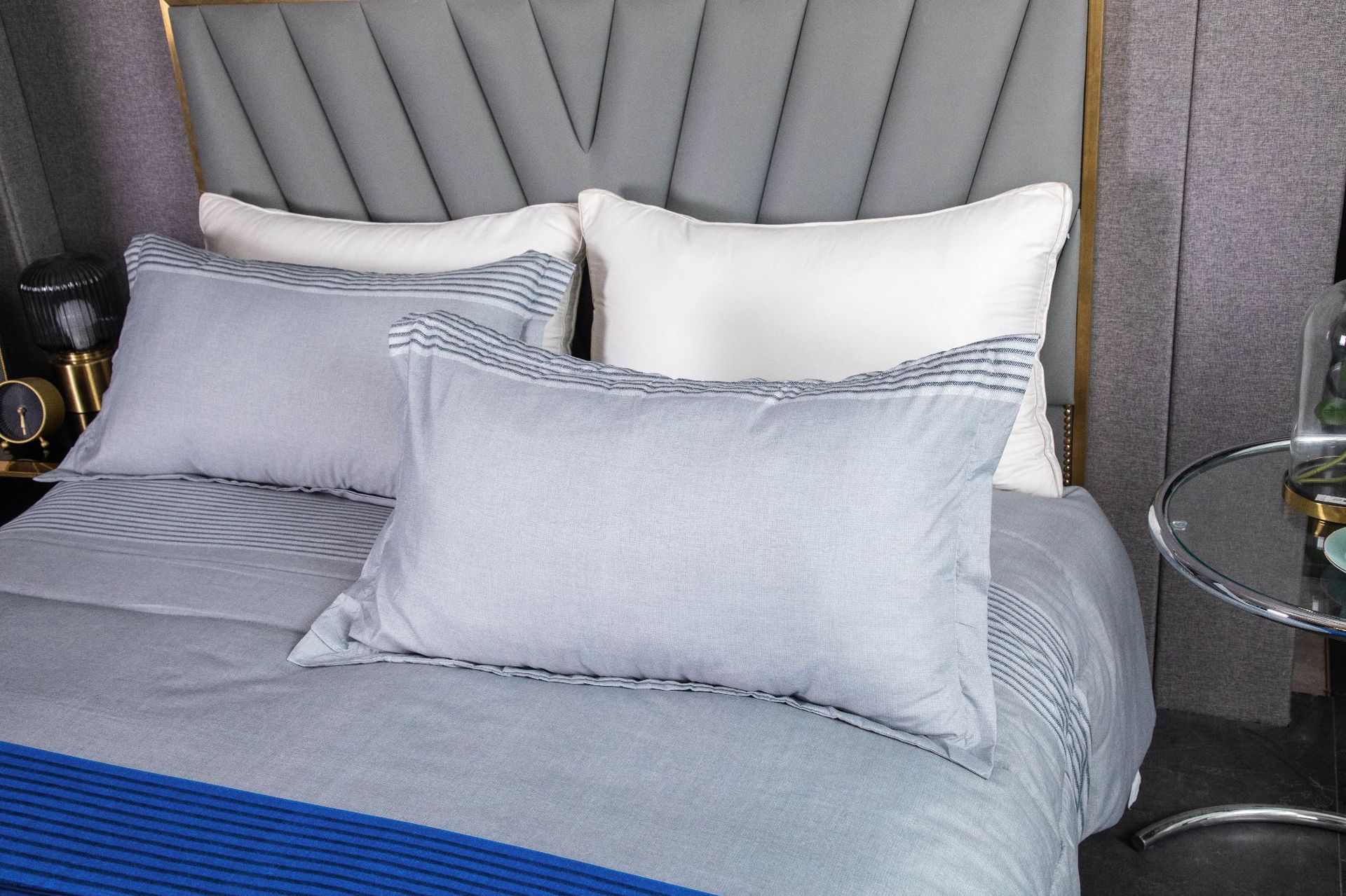 【亚马逊专供】厂家直销 2021新款批发条纹被-蓝