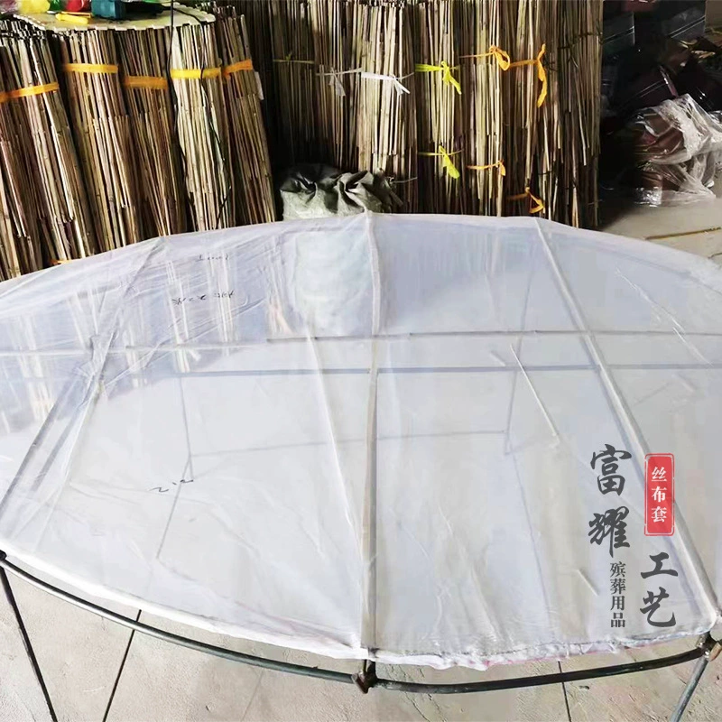 Wholesale round wreath fabric base with drawstring silk fabric cover for ceremonial funeral wreath materials silk-base fabric cover