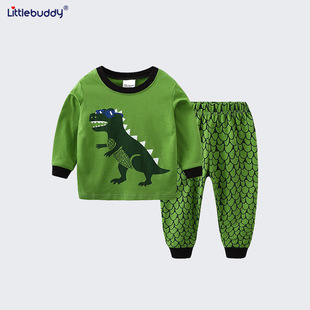 New children's pullover 2-7 years old, manufacturers selling home clothes children's clothing cartoon dinosaur plane suit