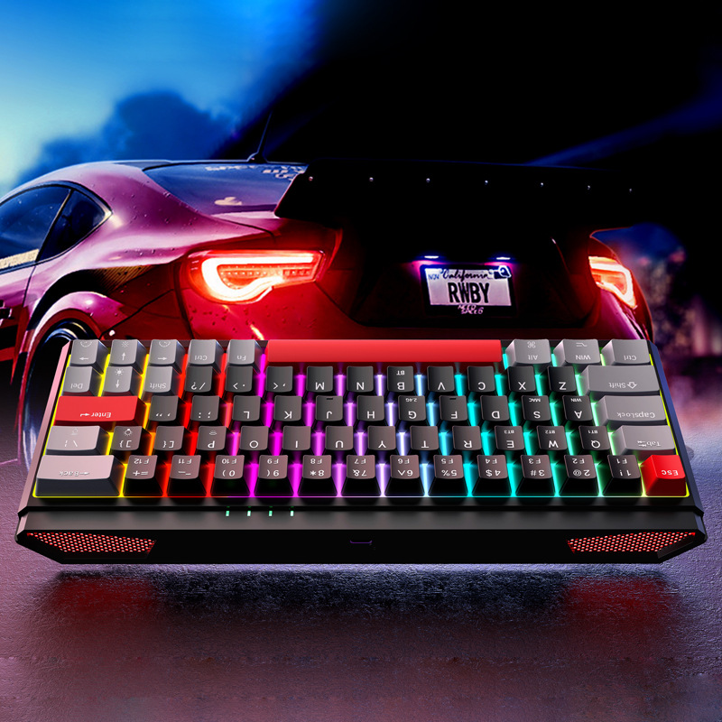 Tastiera meccanica con colori abbinati, cablata personalizzata + Bluetooth 2.4G wireless, terzo gioco di simulazione di esame hot plug_voghion.com