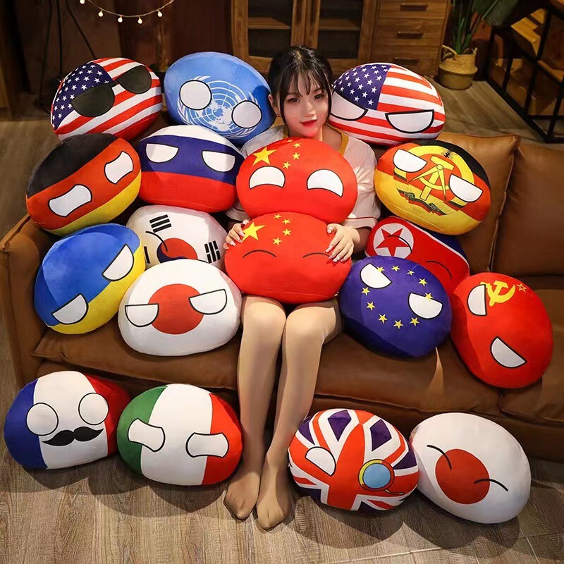 Cross-border Polish Ball Doll Pillow Plush Toy Ottoman Ball National Ball Pendant Spain Austria Hungary Belgium