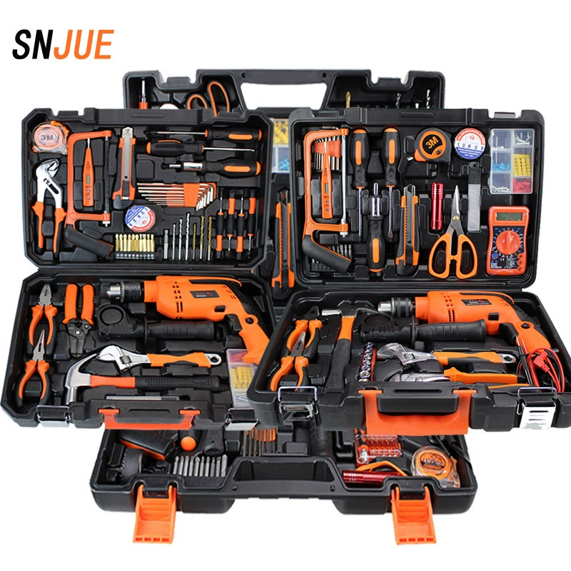 Электродрель комплексный костюм бытовой ящик для инструментов ручная дрель 13 мм Ударная дрель комбинированный инструмент авторемонтный инструмент электрик