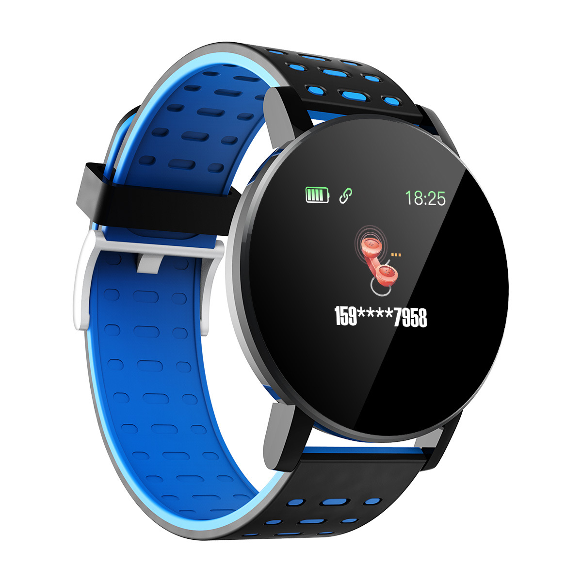 Pulsera Inteligente 119plus con Bluetooth, Monitor de Ritmo Cardíaco, Podómetro, Recordatorio de Llamadas e Información, Regalo, Fábrica, Deportes, Salud