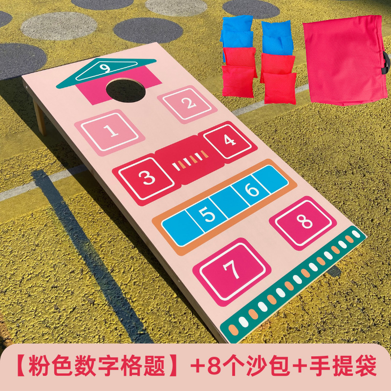 Bolsa de arena junta de lanzamiento al aire libre camping interior grupo de padres-hijos juego de construcción clásico americano bolsa de tela bola agujero de maíz personalizado