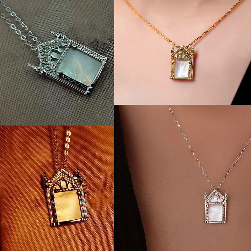<Elysium Mirror> Harry Potter Themed Pendant Necklace, Fashionable Gift for Harry Potter Fans, Exquisite Vintage Clavicle Necklace <Elysium Mirror> Harry Potter Themed Pendant Necklace, Fashionable Gift for Harry Potter Fans, Exquisite Vintage Clavicle Necklace