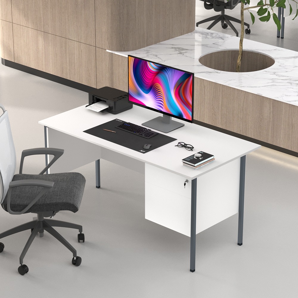 Mesa de oficina con cerradura para empleados mesa de computadora de escritorio mesa de escritorio simple mesa de trabajo con cajón mesa de personal