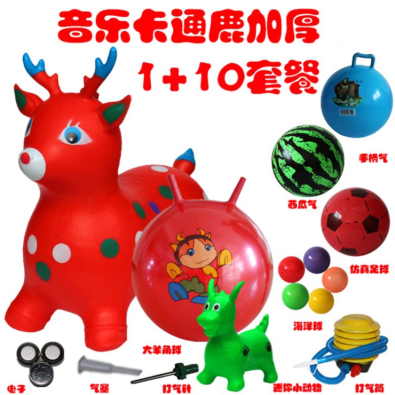Red musical cartoon red deer ten
