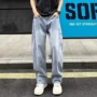 夏季显瘦男款直筒牛仔裤